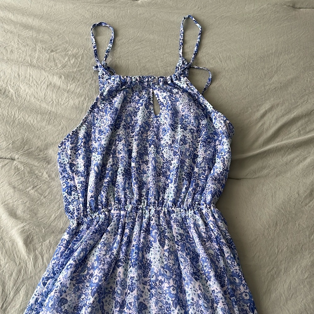 Blue floral Maxi dress